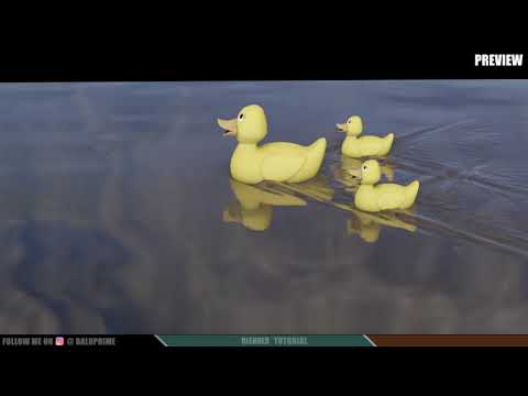How to create Ducks animation | Water Shader | Dynamic paint - Blender 2.90 Beginners tutorial