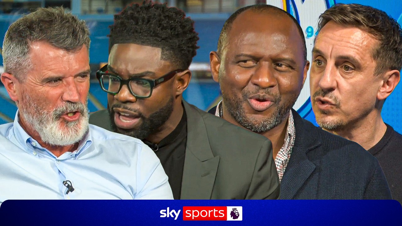"I disagree!" | Keane, Richards, Vieira & Neville DEBATE the title race after Man City beat Arsenal