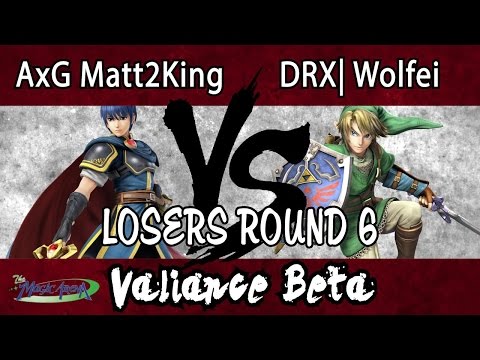 Valiance β - AxG Matt2King (Marth) vs. DRX Wolfei (Link) - LR6 - Smash 4 - Wii U