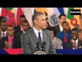 Barack Obama in Jamaica (Patois) "Greetings massive! Wha gwaan Jamaica?"