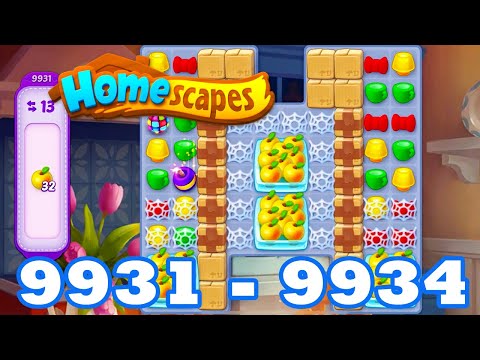 Homescapes Level 9931 - 9934 HD 3 - match puzzle game | Gameplay Walkthrough | android | 9932 | 9933