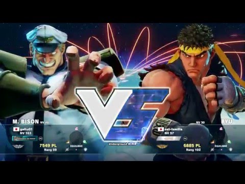 Tokido ( Ryu ) VS galtu01 ( M.Bison ) HD 1080p - Street Fighter 5