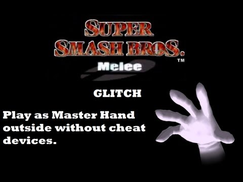 Super Smash Bros Melee: Play as Master Hand outside VS mode glitch without cheat devices.