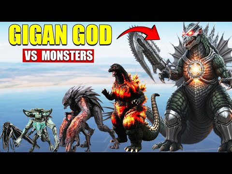 Gigan Godzilla vs Giant Monsters | 3D Monster Size Comparison 2025