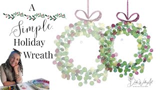Easy Watercolor Christmas Card 🎄 | Quick Watercolor Wreath, Step-by-Step Tutorial