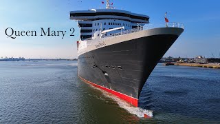 Queen Mary 2 - Cunard - Cruise Ship - Leaving Southampton 27/04/2025 - DJI Mini 4 PRO 4K - Pocket 3