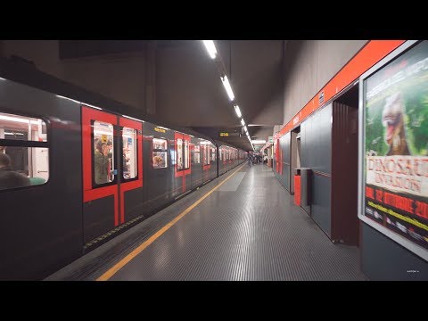 Italy, Milan, Metro ride from Uruguay to Bonola