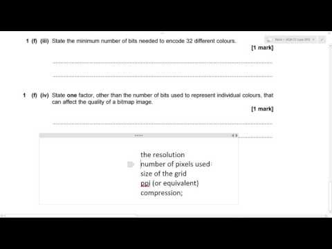 Q1fiv) quality of image (AQA Computer Science June 2015 revision)