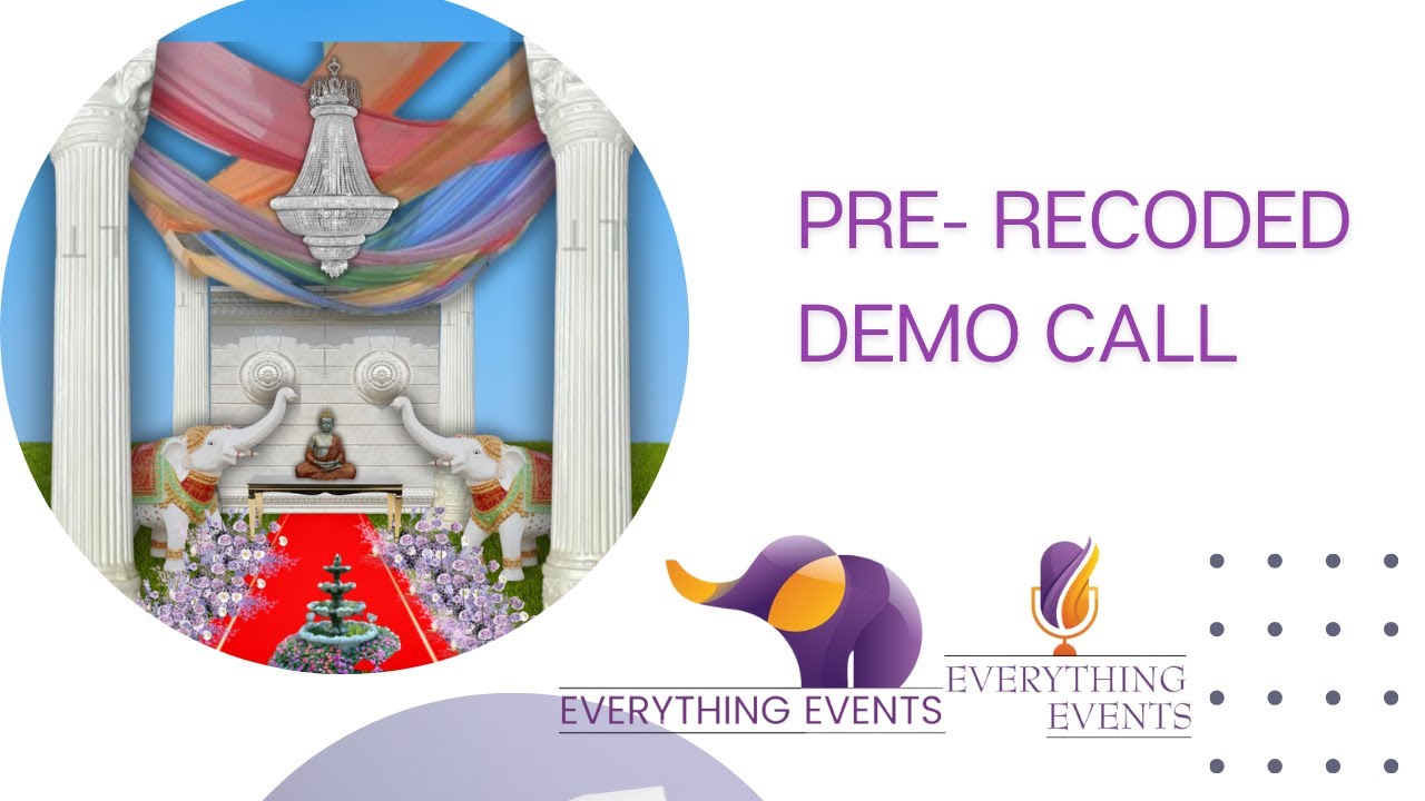 Pre-recorded Demo of Wedding design kit.