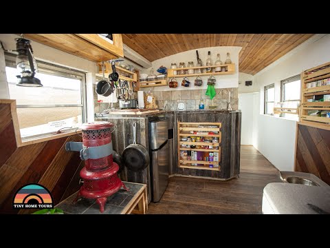 Retired Veterans School Bus Tiny House On Wheels - $6k Total Investment
