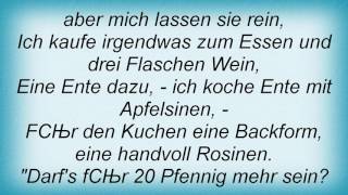 Reinhard Mey - Ankomme Freitag, Den 13 Lyrics