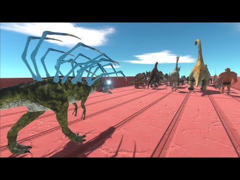 Trying to escape from ALIEN CRYOLOPHOSAURUS - Animal Revolt Battle Simulator ARBS