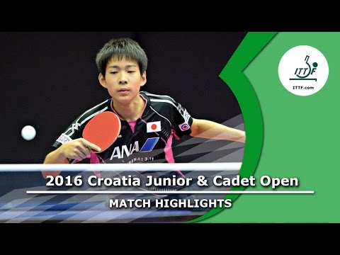 2016 Croatia Junior & Cadet Open Highlights: Takeru Kashiwa vs Patrik Juhasz (1/4)