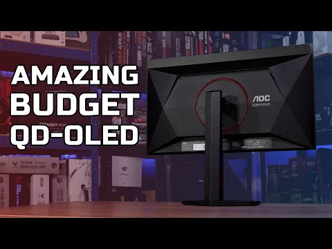 AOC 27" QD OLED Gaming Monitor, QHD 2560x1440, 240Hz, 0.03ms GtG, G-SYNC Compatible, HDR Ready, DisplayPort, HDMI, VESA Mountable, Console Gaming Ready, Q27GAZD video review thumbnail