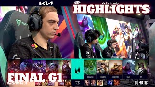 G2 vs FNC - Game 1 Highlights | Grand Finals LEC Spring 2024 Playoffs | Fnatic vs G2 Esports G1