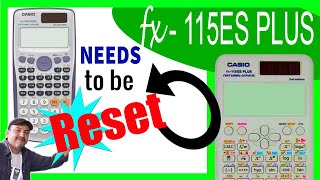 How to RESET CASIO calculator fx-115ES PLUS✅ Clear memory & contrast ▶ Step by step.
