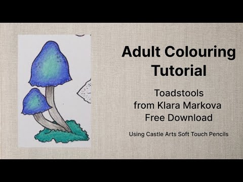 Adult Colouring Tutorial Toadstools - from Klara Markova free download