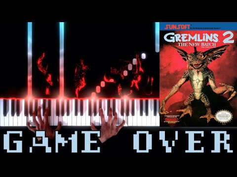 Gremlins 2: The New Batch (NES) - Game Over - Piano|Synthesia Video