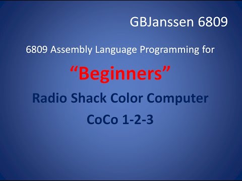 COCO 6809asm 001 - Introduction to this channel