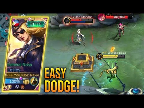 LESLEY AGGRESIVE FREESTYLE DODGE + OUTPLAY MONTAGE | 33K SUBSCRIBERS SKIN GIVEAWAY! | RAXIE | MLBB
