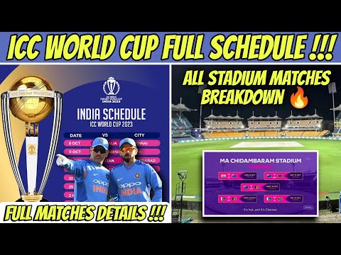 India Matches List 🔥| ICC World Cup 2023 Full Schedule Breakdown
