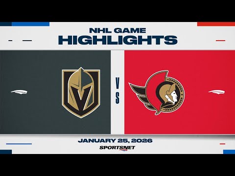 NHL Highlights | Golden Knights vs. Senators - January 25, 2026
