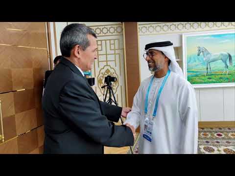 His Excellency Sohail Al Mazrouei heads the UAE delegation participating in the Ministerial Conference on Transport for Developing Countries in Turkmenistan
