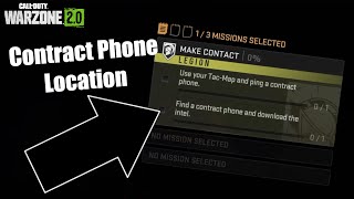 Use your Tac Map and ping a contract phone Find contract phone and download the intel DMZ Warzone 2