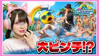 最高のプールを作ってたら『荒らし』が来て大パニックに…！？💦　【Waterpark Simulator】【たまちゃん】