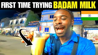 First Time Drinking Badam Milk In India! Have You Tried This? 🇮🇳