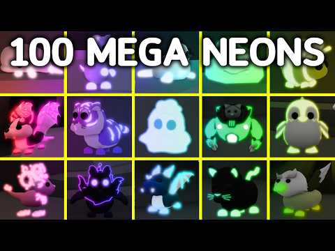 Making 100 NEW MEGA + NEONS PETS In Adopt Me