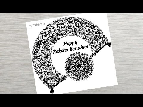Happy Raksha Bandhan Mandala Art How to draw Mandala for Beginners Raksha Bandhan drawing