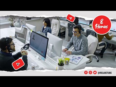 🎧 RUÍDO AMBIENTE DE CALL CENTER PARA ESTUDAR E TRABALHAR 🧑🏻‍💼 O MELHOR SOM DE ESCRITÓRIO 🕒 8 HORAS
