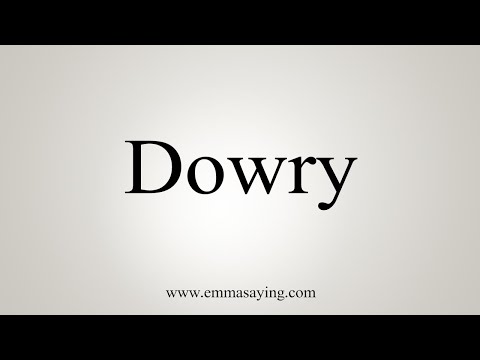 Part of a video titled How To Say Dowry - YouTube