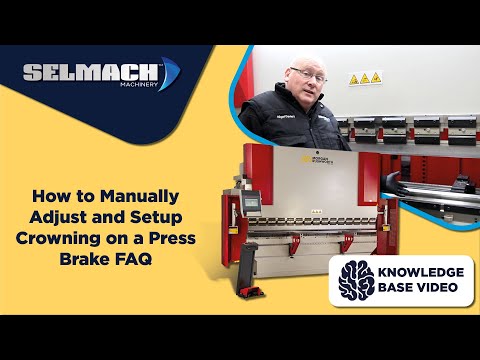 Part of a video titled How to Manually Adjust and Setup Crowning on a Press Brake