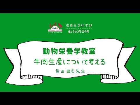 動物科学科 牛肉生産について考える【日本獣医生命科学大学 応用生命科学部 １分動画 動物栄養学教室】
