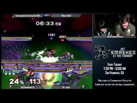 Get Smashed at the Foundry #59 - Winner Ro32: CLG.PewPewU (Marth) vs Dr. Jwns (Ganon)