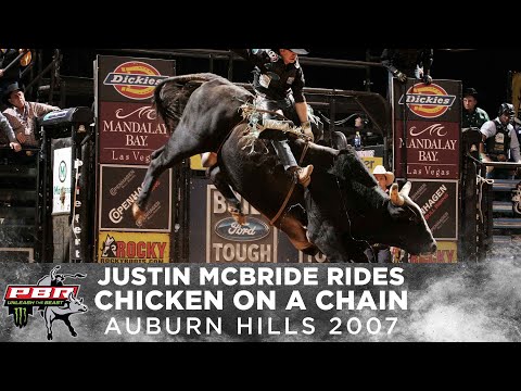 PBR Legend Justin McBride Rides CHICKEN ON A CHAIN for 93 Points | 2007