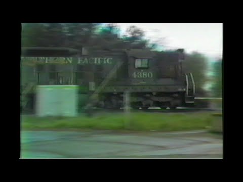548. SOUTHERN PACIFIC SP 4380 at Hilyard st  Eugene Oregon on March 30 1986 with 2 freight engine