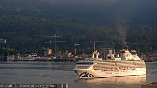 🔴 LIVE Vancouver: Emerald Princess Cruise Ship in Vancouver, Canada Place  | Alaska Cruise | May 26