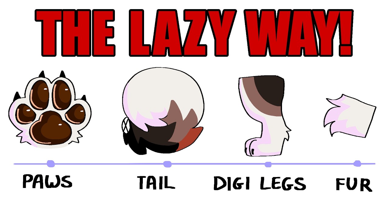 How to Draw Furry / Anthro Bodies - the LAZY way!