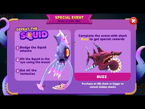 Buzz vs Squid boss ! Live Contest ! - Hungry Shark World