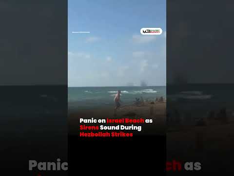 Panic on Israel Beach After Sirens Sound During Hezbollah Attack