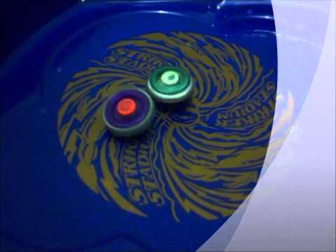 1ª batalha torneio beyblade (Eagle Vs. Leone)