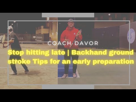 Stop hitting late | Backhand ground stroke Tips for an early preparation