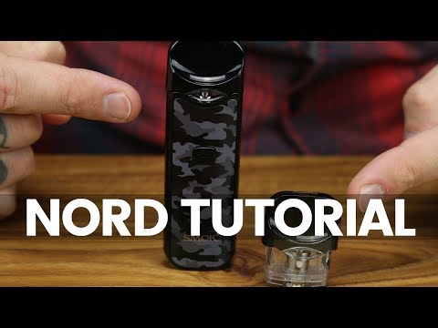 Part of a video titled SMOK NORD How to change & prep a coil Tutorial - YouTube