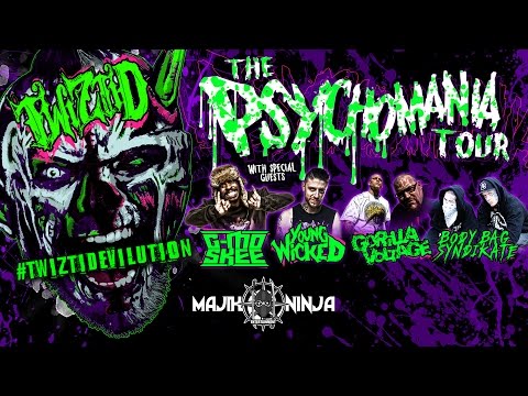 Twiztid Psychomania Tour Announcement  w/ G-Mo Skee, Young Wickid, Gorilla Voltage