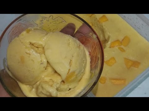 mango ice cream | homemade mango ice cream | only 3 ingredients | without eggs
