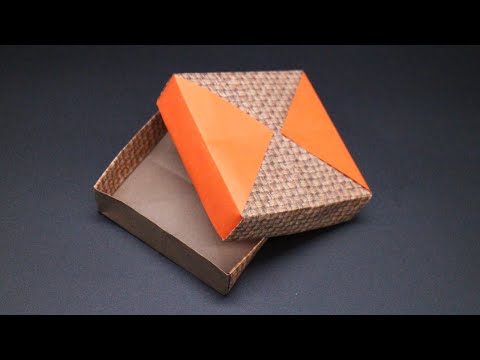 Basteln mit Papier Origami 'Schachtel'  DIY Geschenk für Valentinstag, Weihnachten & Muttertag [W+]