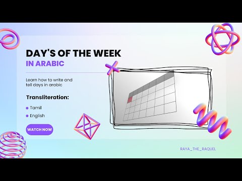 ✨Learn day's of the week in Arabic with Raya✨